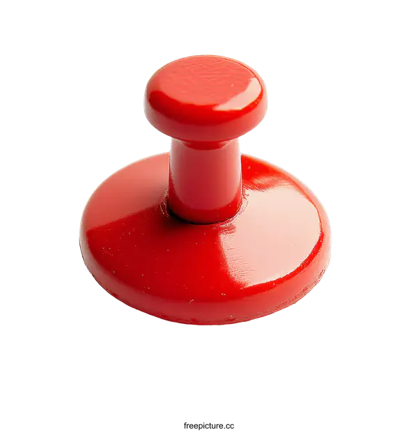 [Transparent Background PNG]Close Up of a Red Push Pin