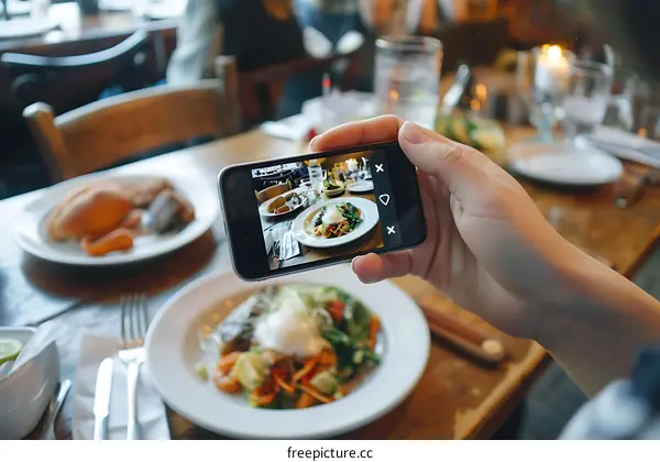 Food Photography on a Smartphone in a Restaurant
