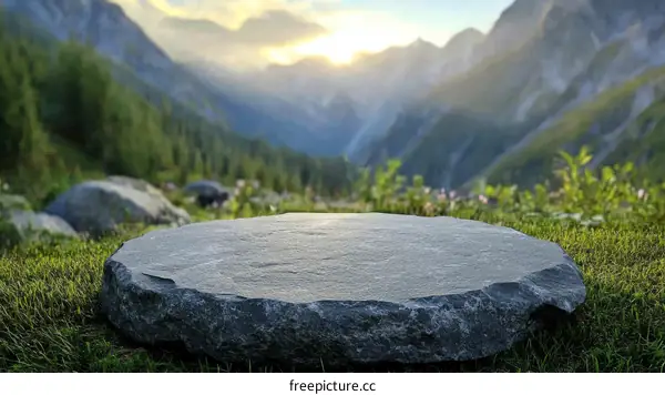 Mountain Landscape Stone Tabletop
