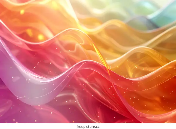 Abstract Colorful Waves Background