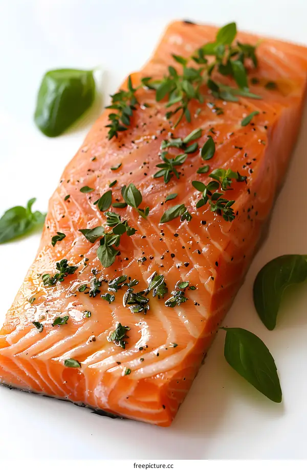 Fresh Salmon Fillet with Herbs