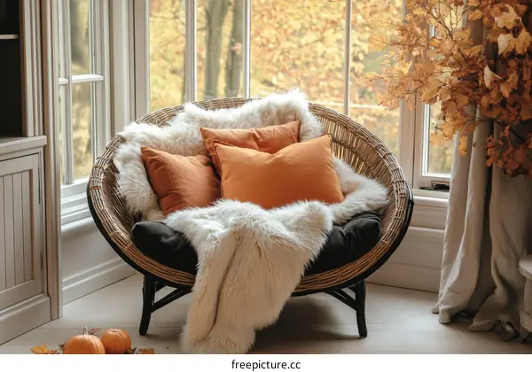 Autumn Cozy Corner Seating Area