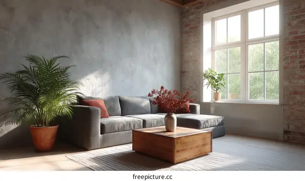 Modern Industrial Living Room Interior Design