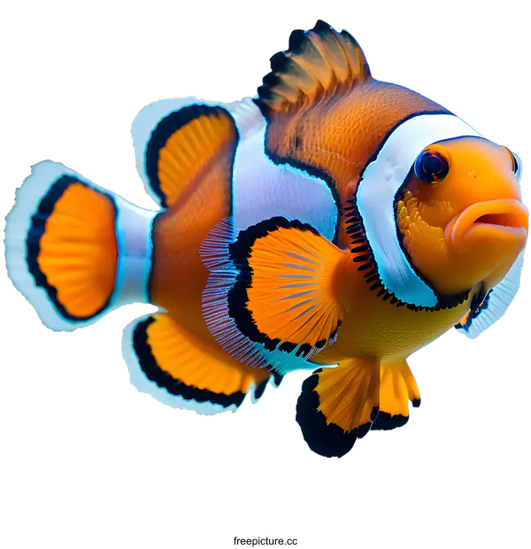 [Transparent Background PNG]A clownfish with a white background