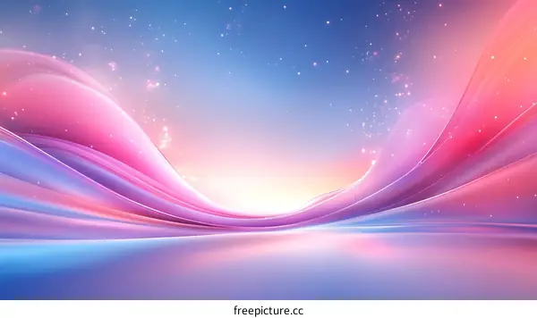 Abstract Pastel Colors Flowing Design