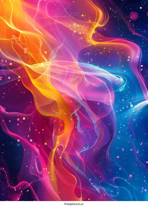 Cosmic Canvas: A Colorful Nebula