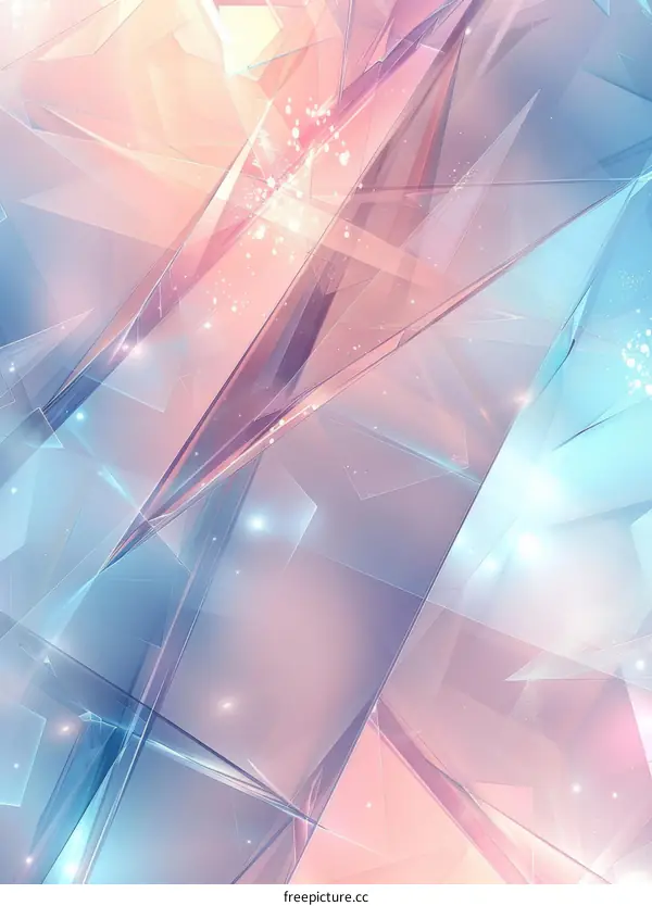 Abstract shattered glass background in pastel colors