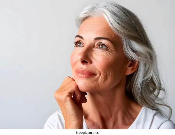 portrait of a beautiful senior woman