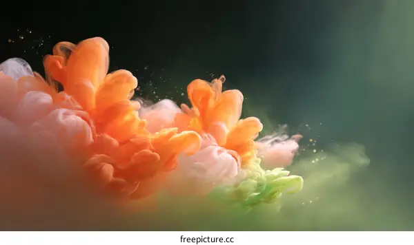 Abstract Ink Bloom Colors in Motion