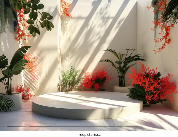 Modern Minimalist Botanical Display Stage