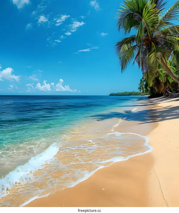 The beach is beautiful