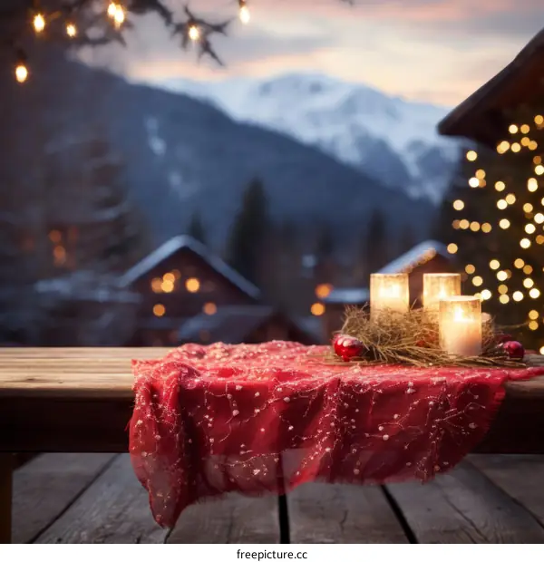 Snowy Mountain Cabin Christmas Decorations