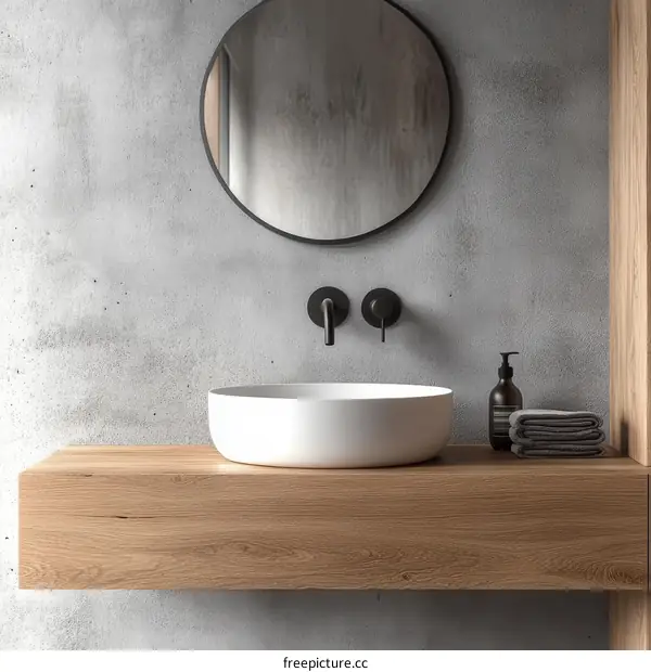 Modern Minimalist Bathroom Sink and Vanity