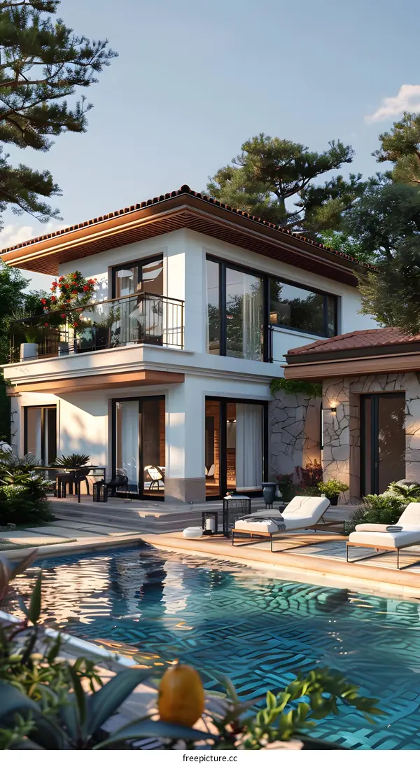 Modern villa with swimming pool