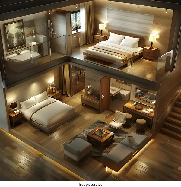 Modern Duplex Apartment Interior Design