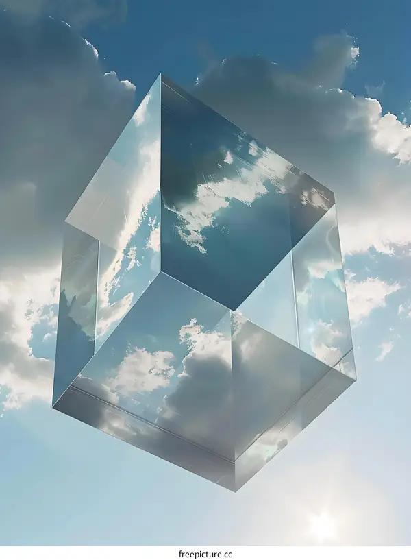 Glass Cube in the Sky