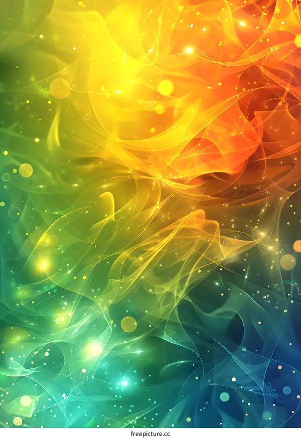 Colorful Abstract Wavy Gradient Backdrop