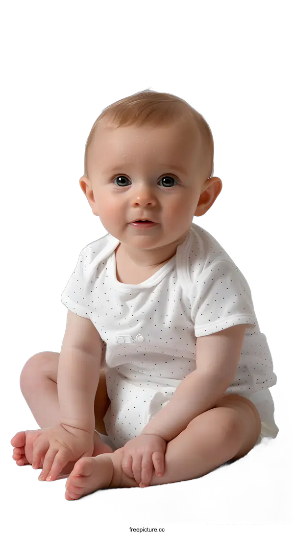 [Transparent Background PNG]Portrait of a happy baby