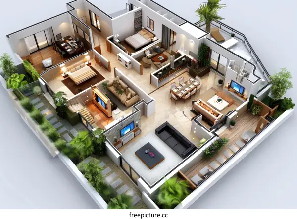 Modern Apartment Floor Plan Design