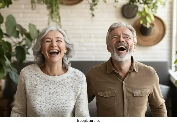 Happy Senior Couple Sharing Laughter