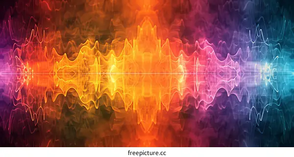 Colorful Sound Wave with Fading Edges