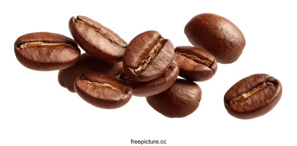 [Transparent Background PNG]Coffee Beans in Motion