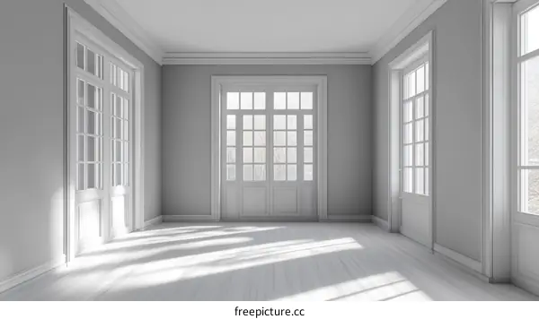 Empty Classic Style Interior Room Illustration