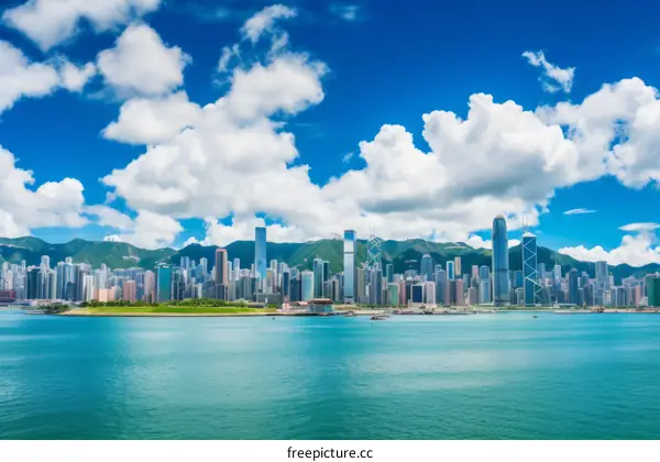 Hong Kong City Skyline and Victoria Harbour