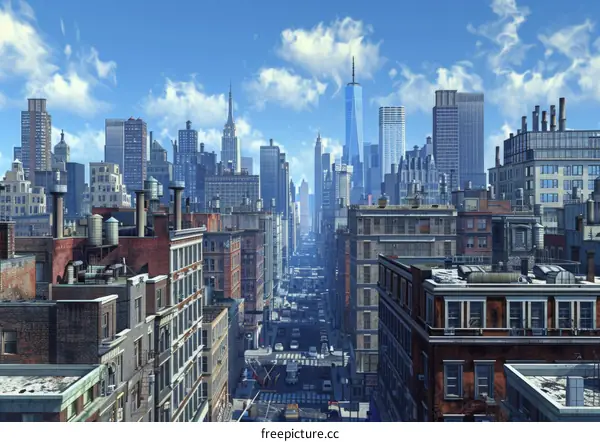 Urban Skyline Cityscape Illustration