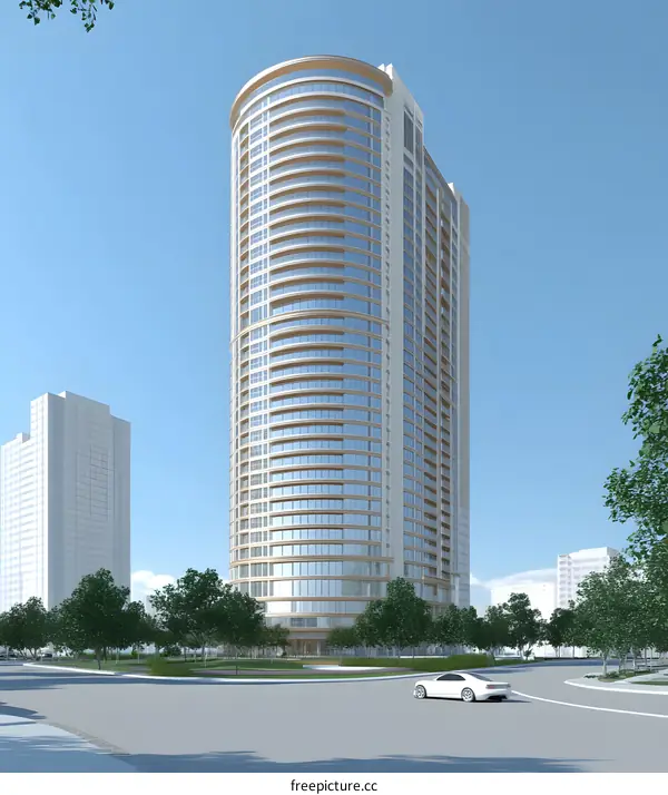 Modern Glass Skyscraper Building Design