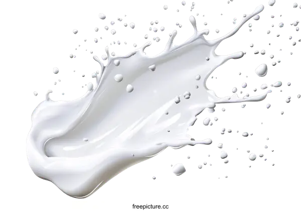[Transparent Background PNG]Milk Splash Abstract Art Illustration