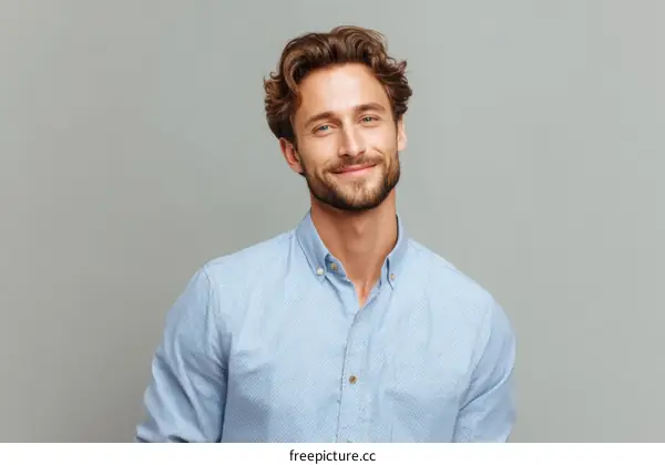 Portrait of a Caucasian Man Smiling