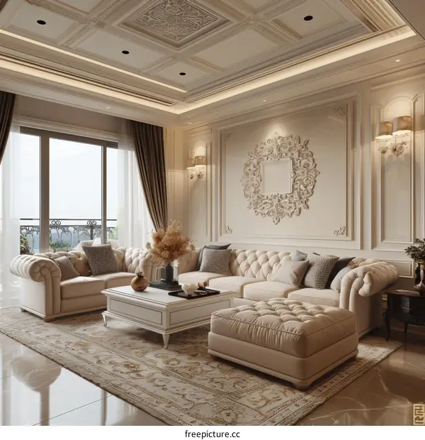 Elegant Living Room with Luxurious Ambiance
