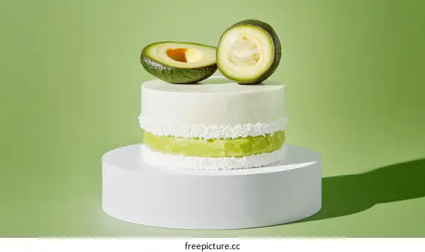 Avocado Cake Dessert Art Display