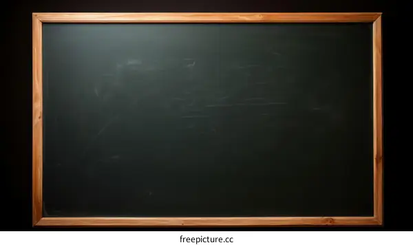 Blank blackboard with wooden frame