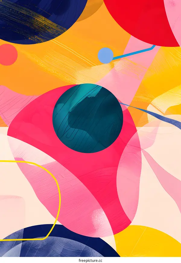 Abstract Colorful Geometric Shapes Design