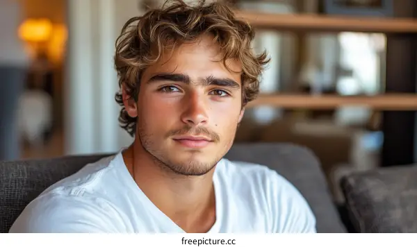 Close-up Portrait of a Caucasian Man