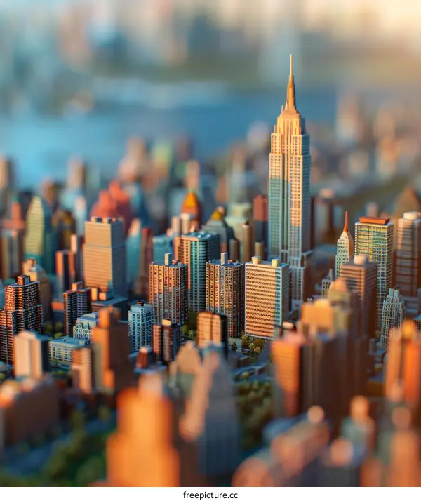 Miniature Cityscape of New York City