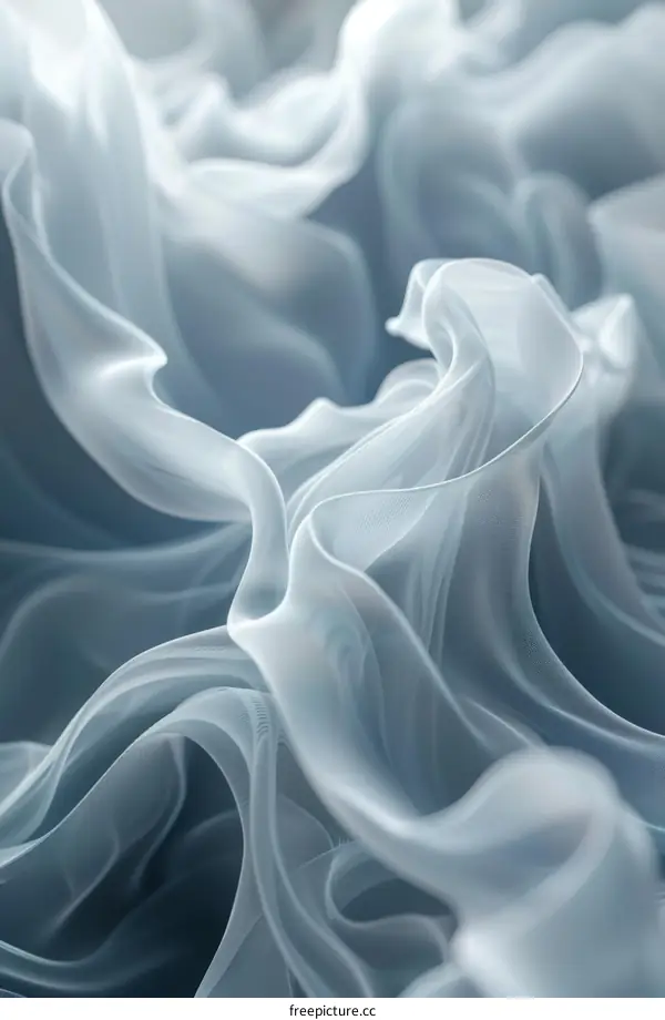 Blue Flowing Fabric Background