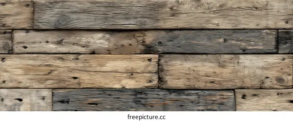 Aged Wooden Planks Background Texture
