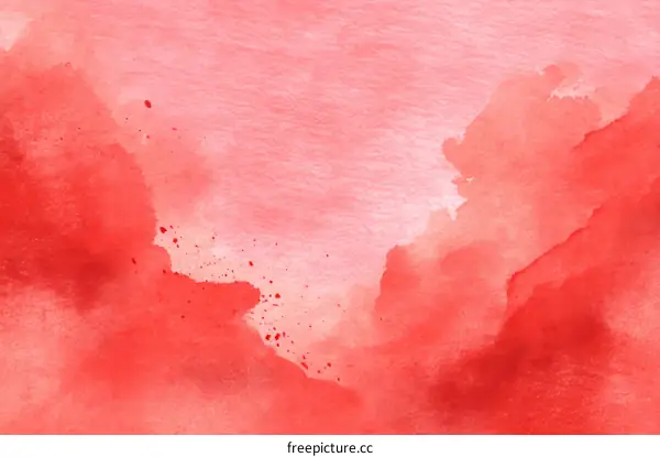 Abstract Red Watercolor Painting