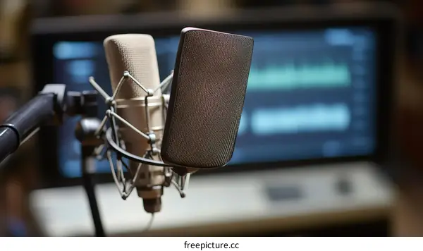 Studio Microphone Close-up