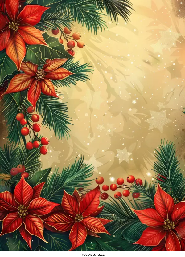 Christmas Floral Ornament