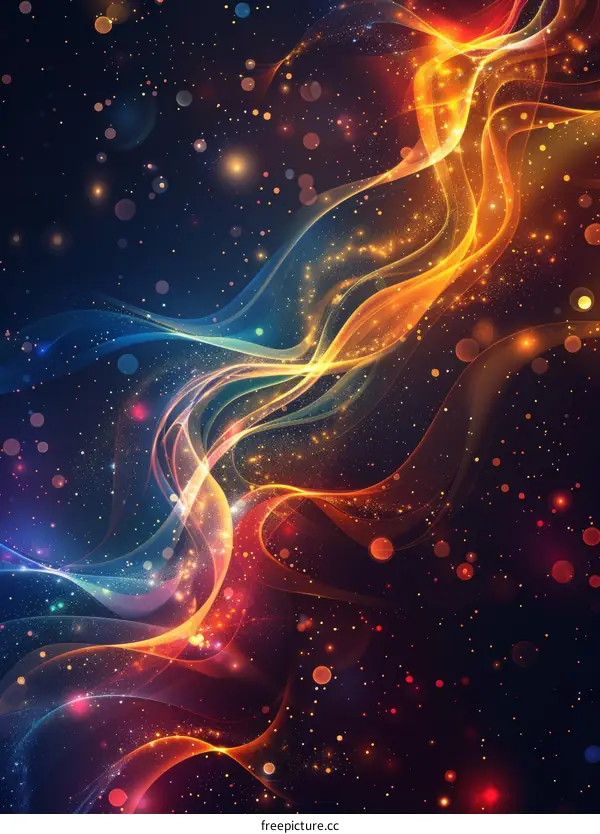 Colorful Nebula in Space