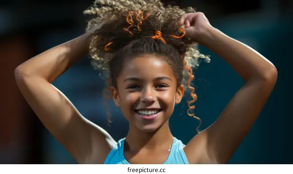 Portrait of a smiling young African-American girl
