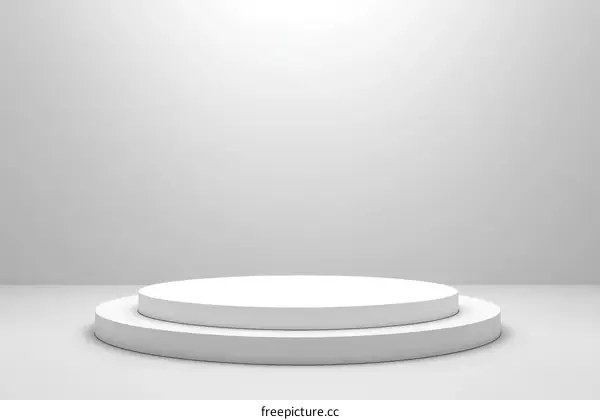 White Minimalist Product Display Platform