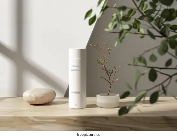 Natural Skincare Products On a Wooden Table