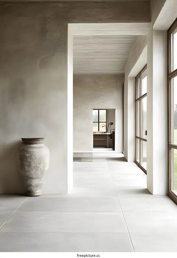 Minimalist Modern Interior Design of a Home with Large Windows