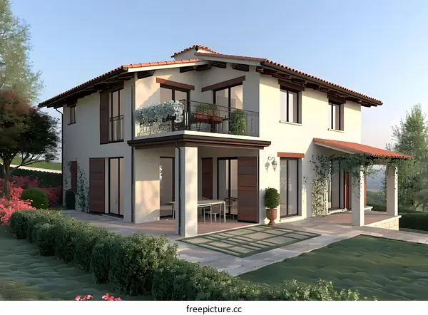 Modern Mediterranean Villa Exterior