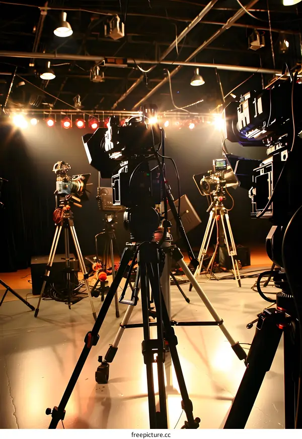 Studio Production Cameras on Tripods